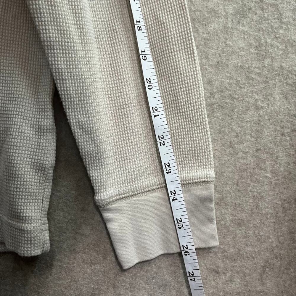 Old Navy Button Henley Cream Thermal Built-in Flex Shirt Size XL - Picture 9 of 9